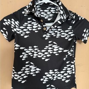 Fighting Eel Fish Pattern Toddler Polo